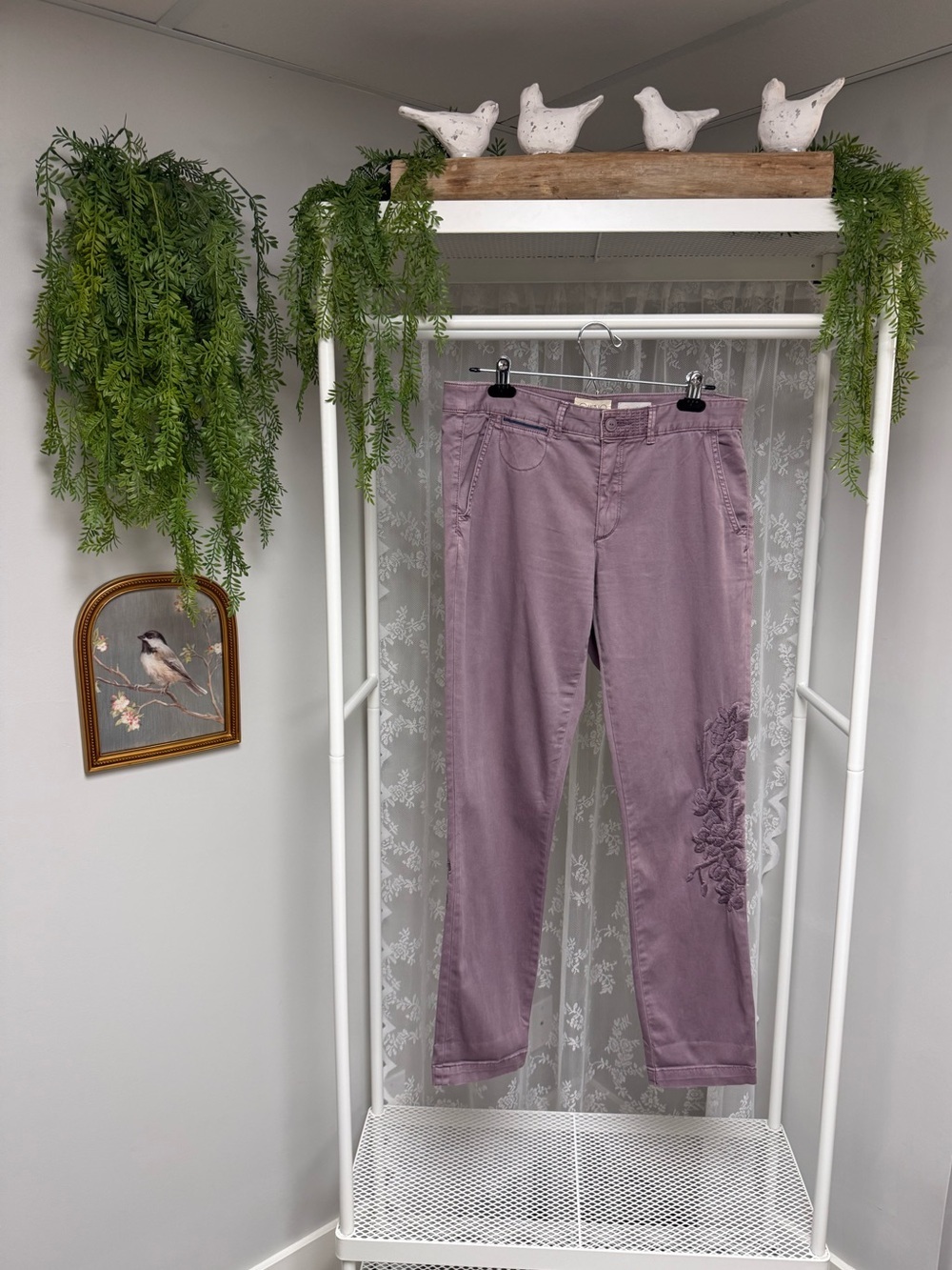 Anthropologie | Chino By Anthropologie | Relaxed Embroidered Chino Pants - 29